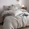 DM809K | King Size 6 piece Duvet Cover Set Ruffled Bedding 100% Cotton