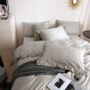 DM809Q | Queen Size 6 piece Duvet Cover Set Ruffled Bedding 100% Cotton