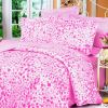 Blancho Bedding - [Pink Bubbles] 100% Cotton 4PC Duvet Cover Set (Full Size)(Comforter not included)
