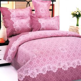 Blancho Bedding - [Black Tea Story] 100% Cotton 5PC Comforter Set (Queen Size)