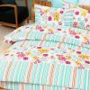 Blancho Bedding - [Blooming Flowers] 100% Cotton 4PC Duvet Cover Set (King Size)(Comforter not included)