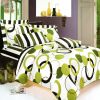 Blancho Bedding - [Artistic Green] 100% Cotton 5PC MEGA Duvet Cover Set (Twin Size)