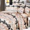 Blancho Bedding - [Beige Brown Classic] 100% Cotton 5PC Comforter Set (Full Size)