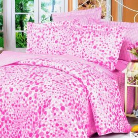 Blancho Bedding - [Pink Bubbles] 100% Cotton 5PC Comforter Set (Full Size)