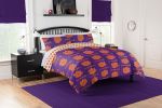 Clemson Tigers  Rotary Queen Bed In a Bag Set