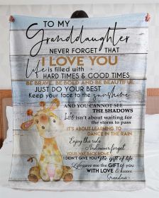 Digital Printed Flannel Single-layer Weighted Blanket Winter Office Shawl